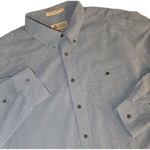 Vtg Lord & Taylor‎ Casual Classics Microcheck Button Shirt XXL Soft Traditional